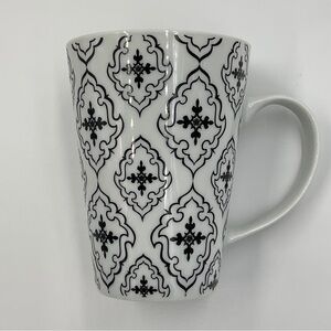 Zrike Vintage Artistic Design Black and White Cross Emblem Ceramic Mug